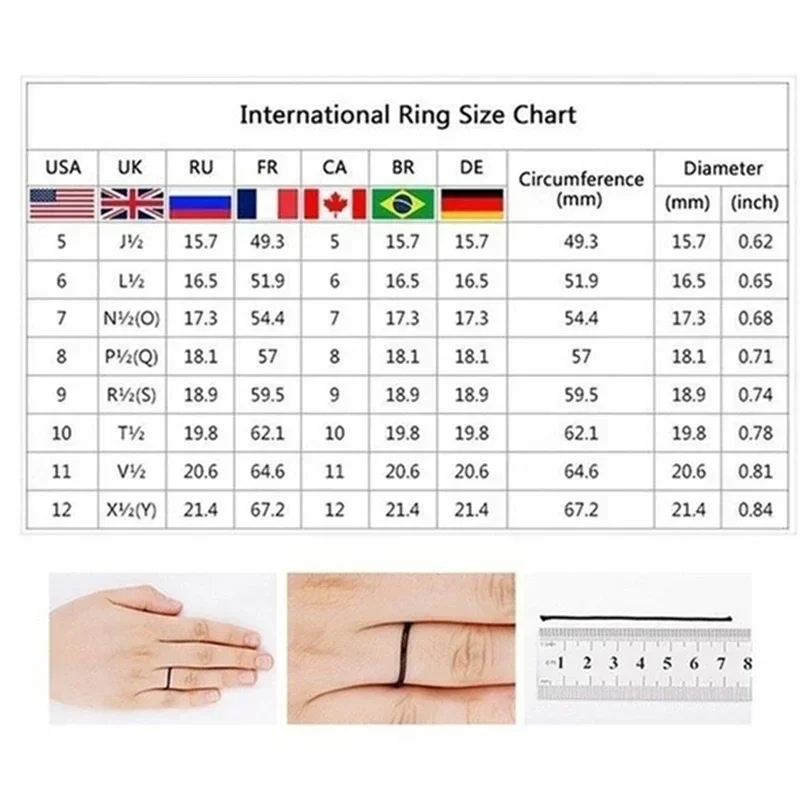 2024 New Women\'s Round Diamond Square  Wedding Style Brilliant  Ring Shining Mosang Stone Valentine\'s Day Gift