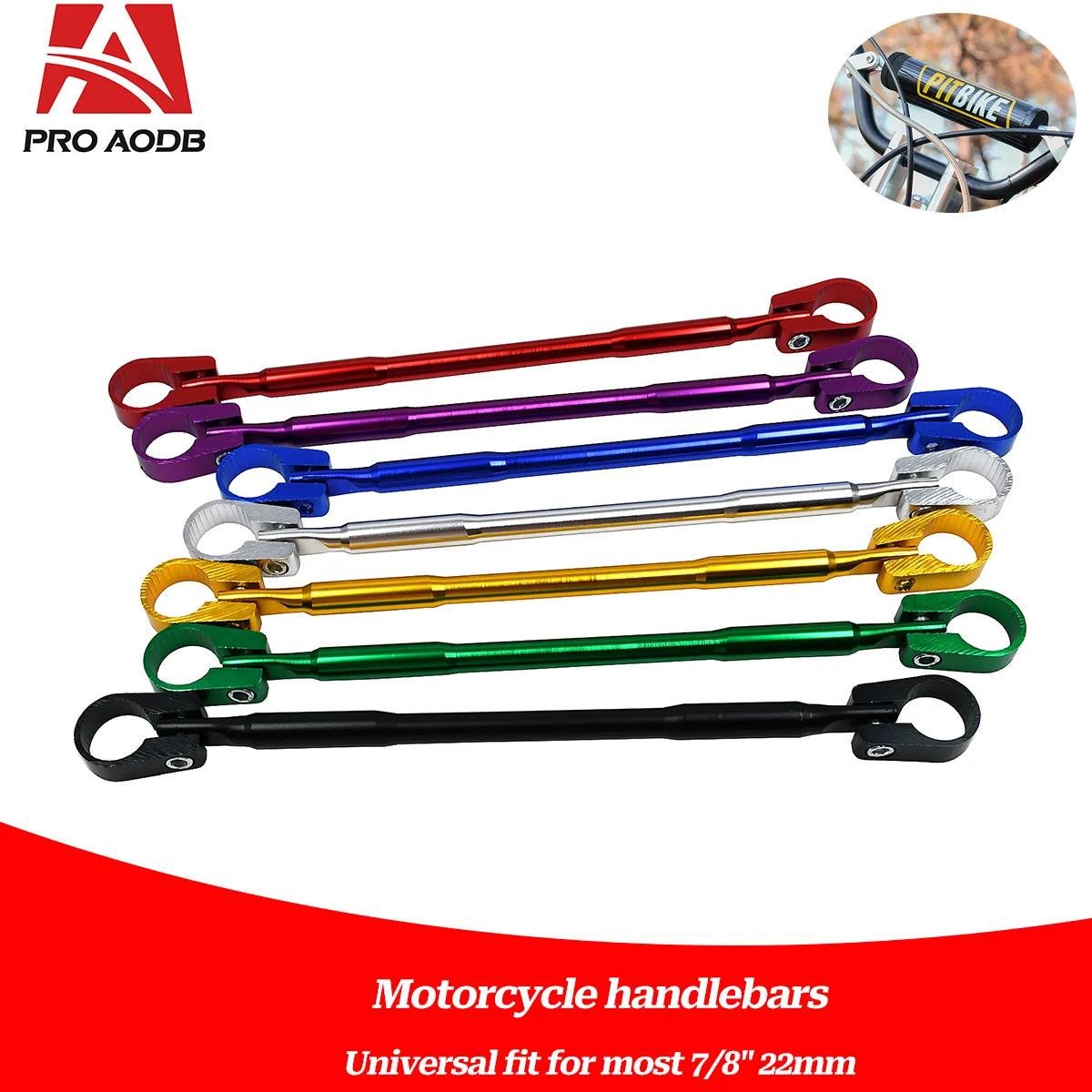 22mm Alloy Aluminum Motorcycle Handlebar Brace Crossbar Strengthen Clamp Balance Beam Cross Modified