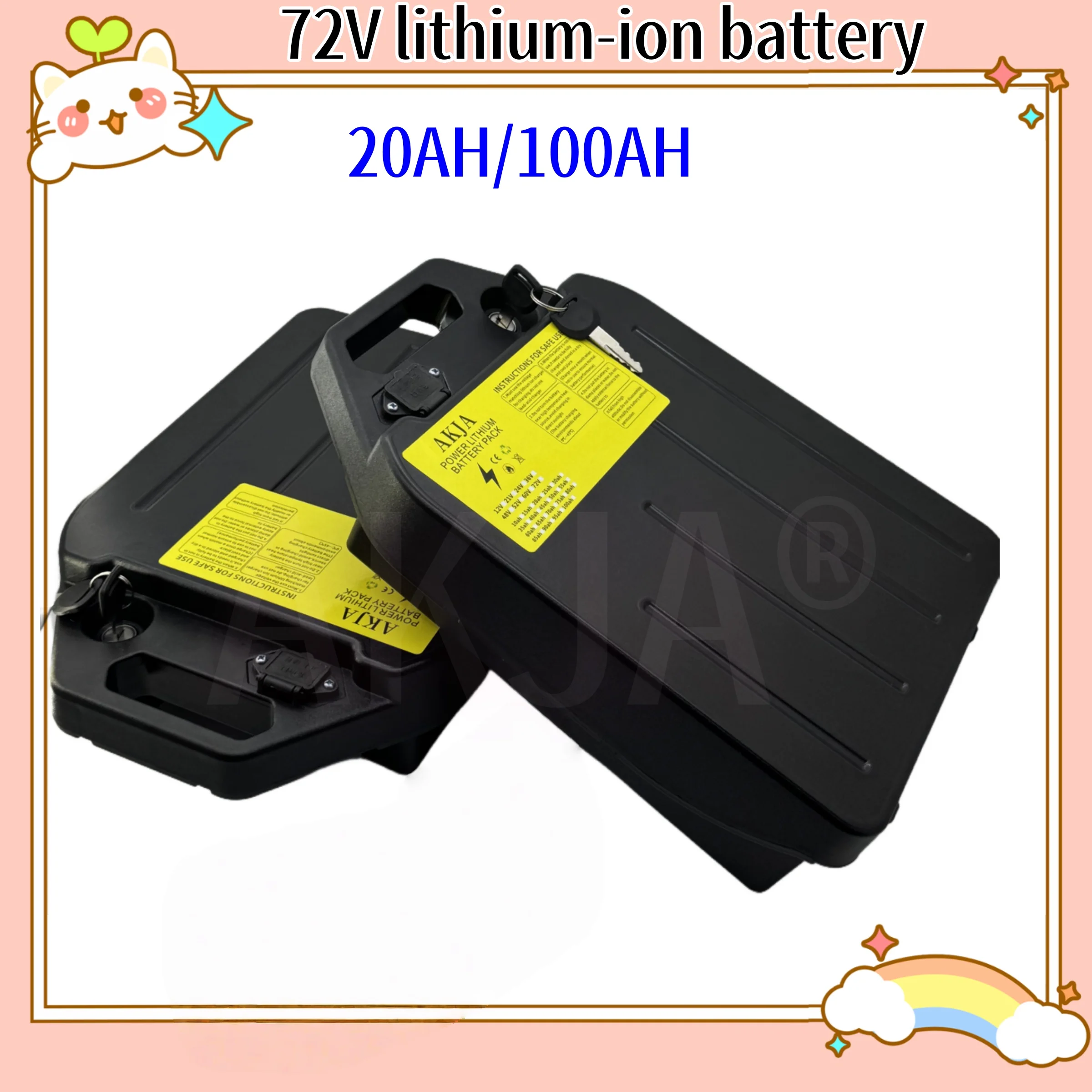 

Aviation Express Harley Electric Vehicle 72V100AH 18650 Lithium Battery Lithium Battery Pack Suitable for motors below 500W-3000