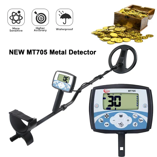 Qualidade Metro Metal Detector MT705 Pinpointer 270 milímetros À Prova D \'Água Pesquisa Bobina Pin Pointer Gold Finder MT 705 Hunter Detector