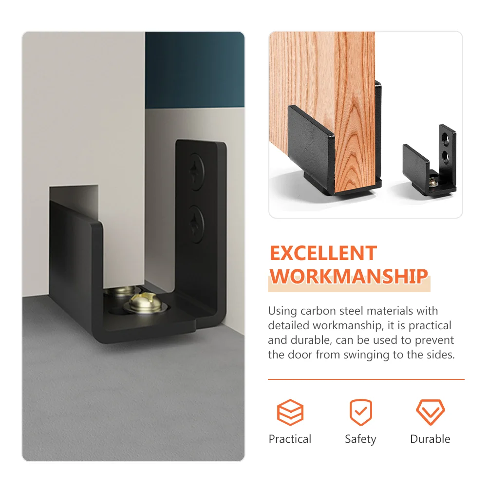Carbon Steel Adjustable Floor Guide Wall Mount Swing Stopper For Sliding Door Bottom Barn Roller Guide Door Stop Floor Guides