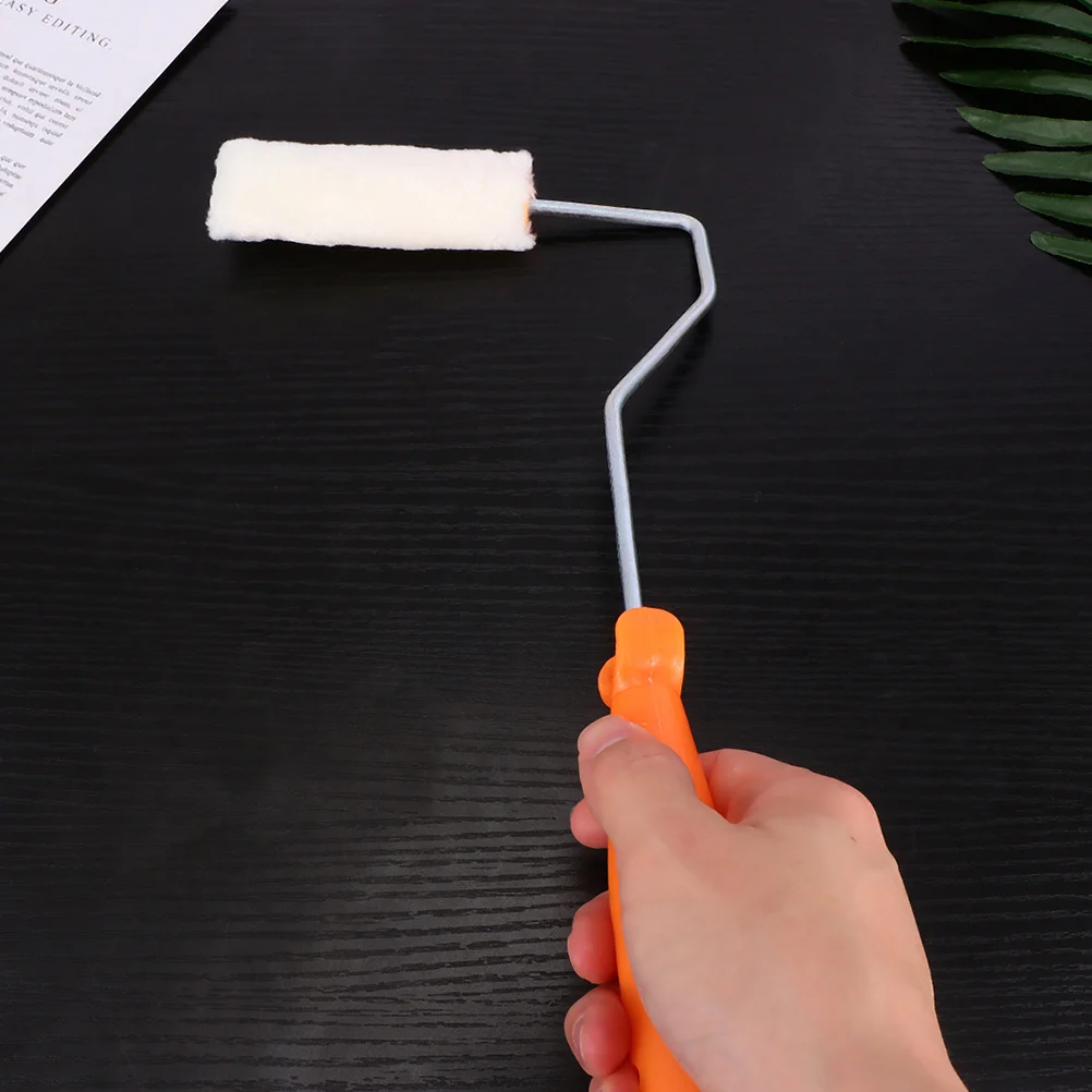 10 قطع من أغطية رول الطلاء 4 بوصات مع مقبض 37 سم، فرشاة رول طلاء للجدران مقاومة للتساقط وقابلة لإعادة الاستخدام للمنزل والمكتب والديكور