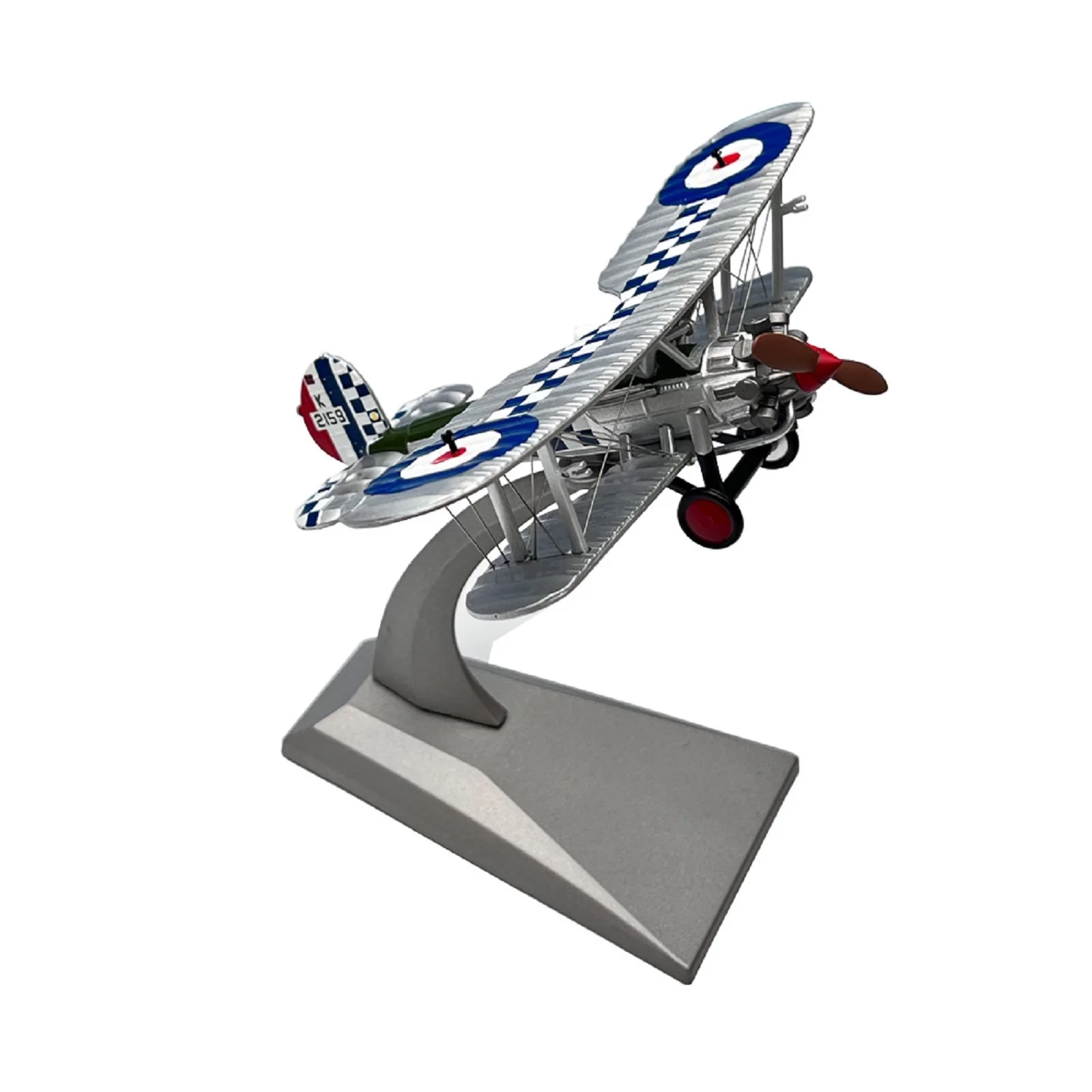 

1:72 WWI British Royal Air Force Bristol Bulldog Biplane Propeller Fighter Realistic 10.8cm Collectible Display Airplane Model