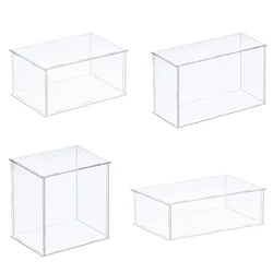Clear Acrylic Display Box Case Countertop Organizer Stand Assemble Dustproof Showcase for Figures Toys Collectibles Crafts