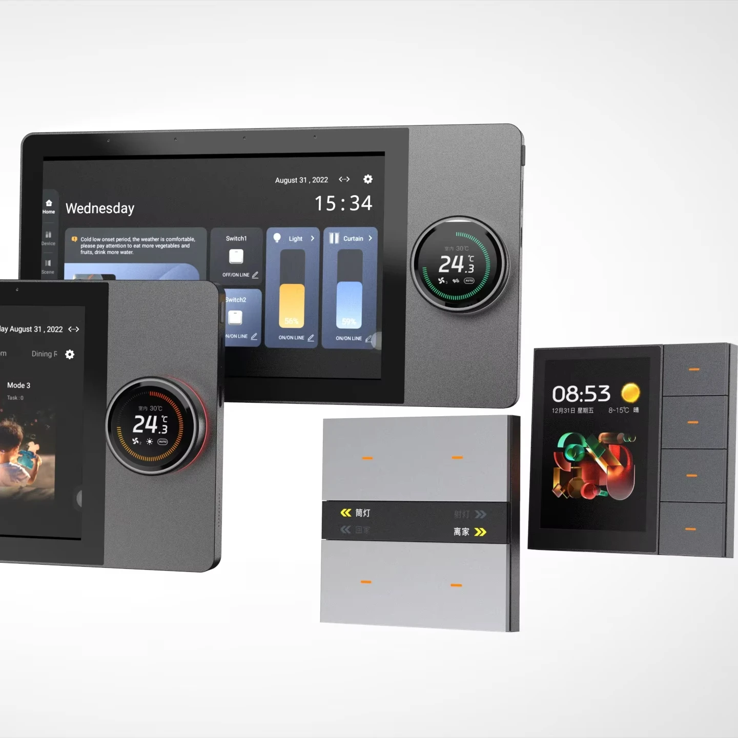 

10-дюймовый музыкальный хост Android IPS с сенсорным экраном, многофункциональный настенный центральный два зоны, комплект для умного дома, приложение Zigbee Gateway