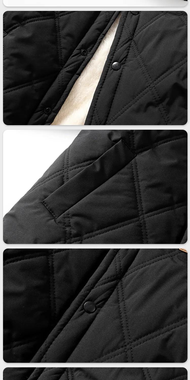 Neue Herbst-Winter-Jacke für Teenager-Jungen, einfarbig, dick, mit Samtfutter, warmer Mantel für 5-14 Jahre, Kinder-Oberbekleidung. – Detail 9