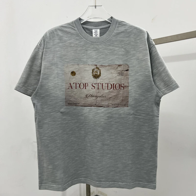 

High Quali ort Sve T-irt Men's Vintage Tie Dye Cotton Print Casual Summer Hip Hop Loose Fit round Ne T-irt