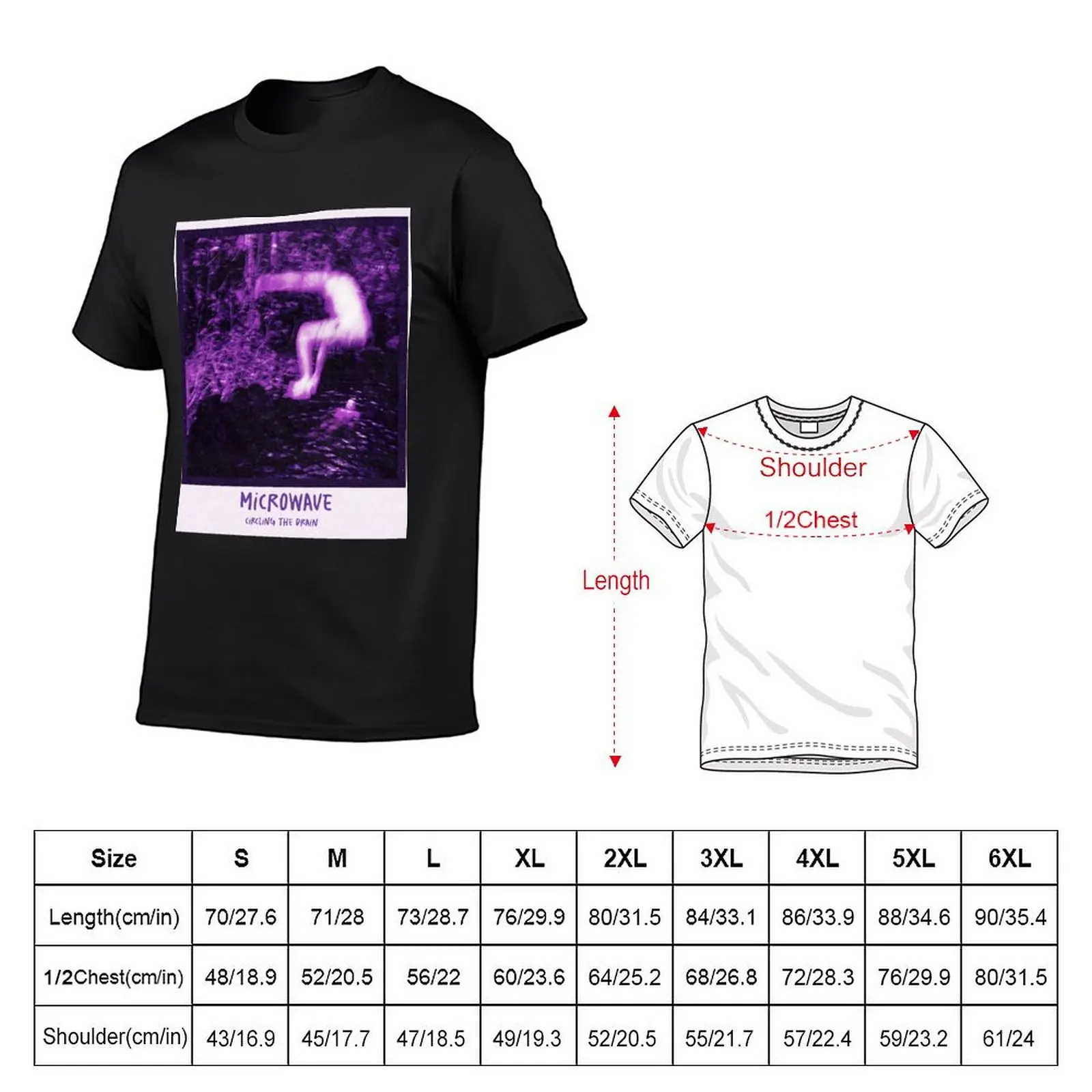 Microwave - Circling the Drain T-Shirt graphics summer tops t shirt for men