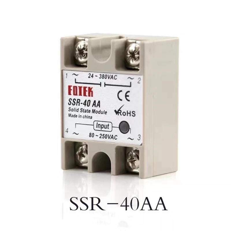 Solid State Relay SSR-10AA SSR-25AA SSR-40AA SSR-60AA Controlled AC Module 80-250V Input AC 24-380V AC Output High Quality。