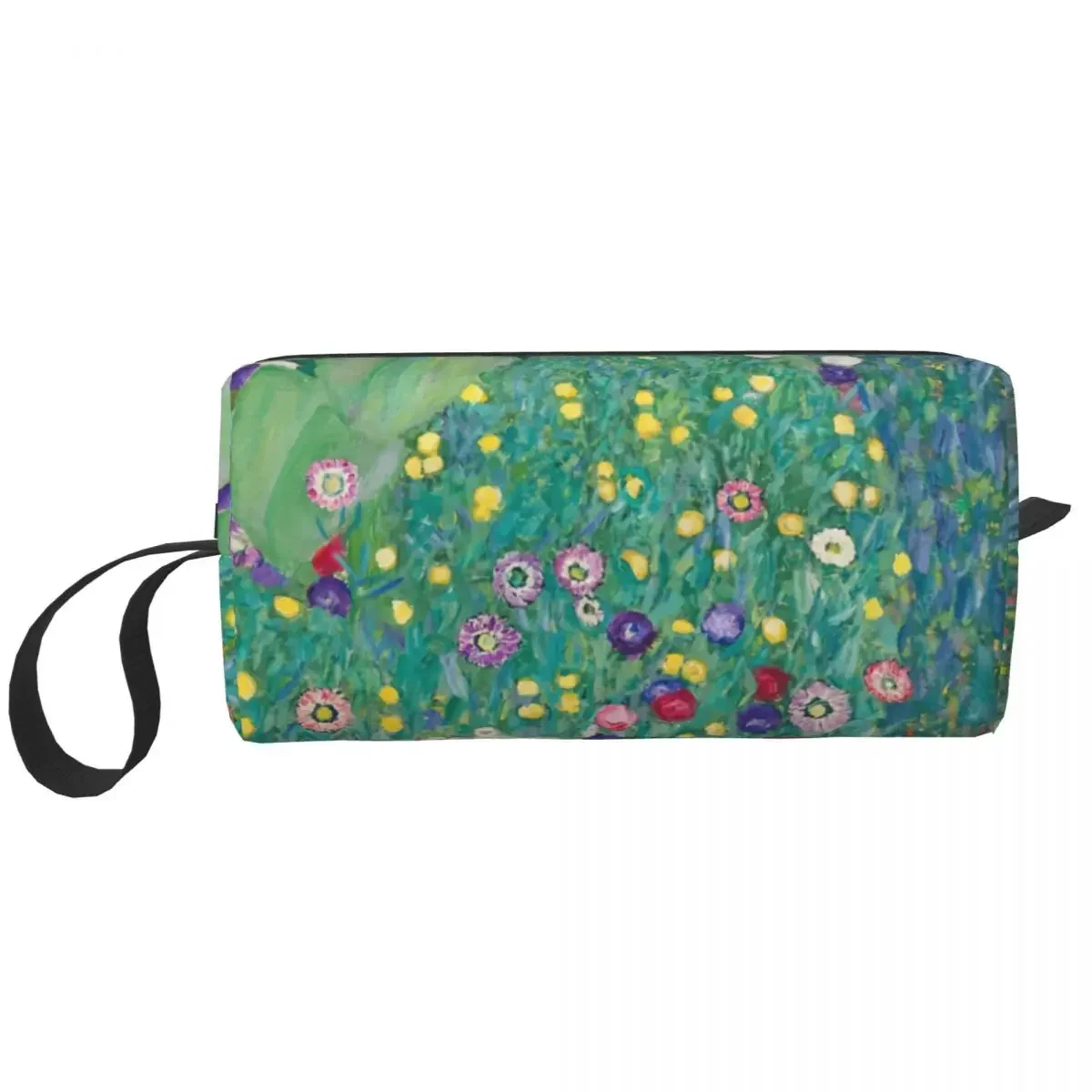 Cute Gustav Klimt Sunflower Travel Toiletry Bag for Women Flower Painting Makeup Cosmetic Organizer Beauty Storage Dopp Kit