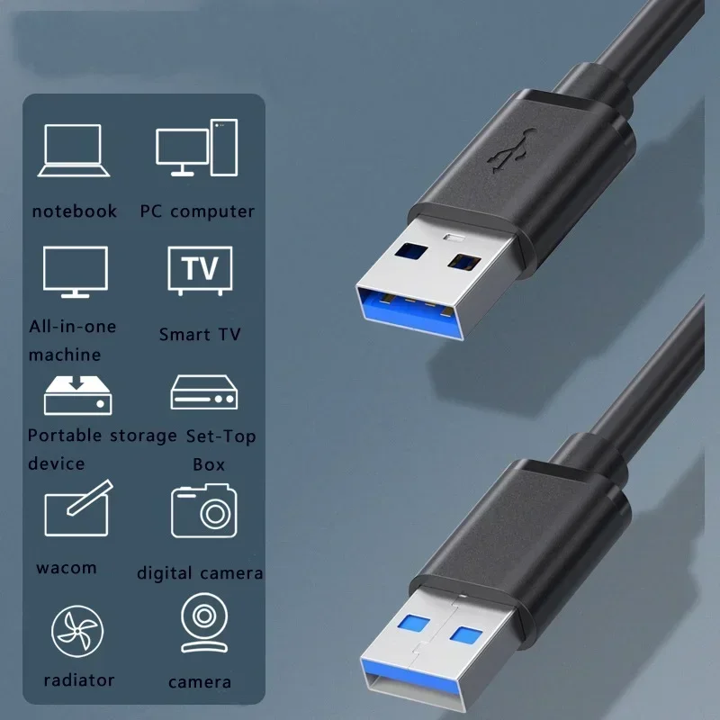 Cable de extensión USB a USB tipo A macho a macho extensor USB 3,0 para radiador disco duro Webcom Cable de extensión USB3.0