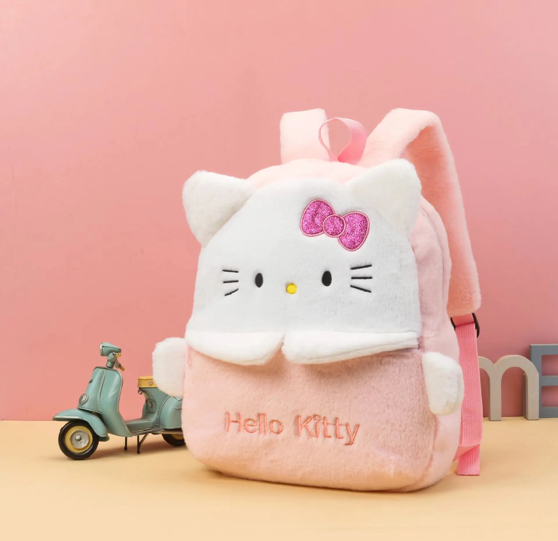 Sanrio kawali Kuromi Hello Kitty My Melody Cinnamoroll กระเป๋าเป้สะพายหลังหมอนของเล่นตุ๊กตา plushie พวงกุญแจตุ๊กตายัดไส้สำหรับเป็นของขวัญเด็ก