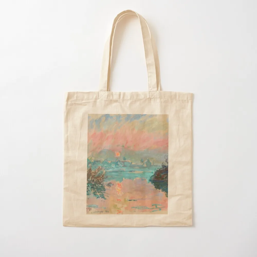 

Claude Monet - Soleil Couchant Sur La Seine à Lavacourt Late Sunset at Lavacourt Tote Bag Canvas stote bag Canvas Tote Bag