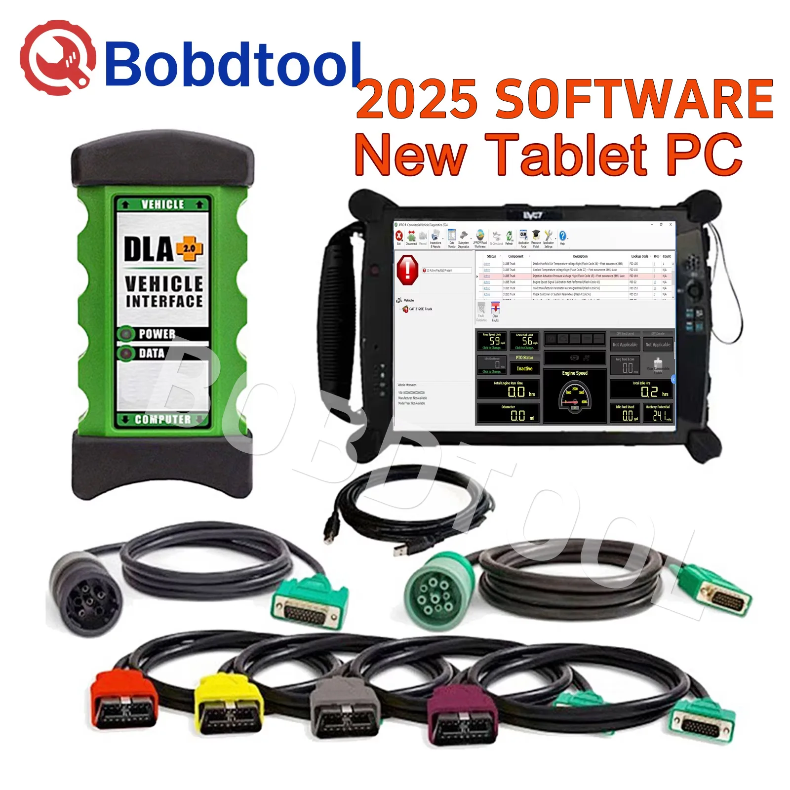 

Профессиональный диагностический комплект V2 JPR DLA 2.0 2025 года с новым планшетом для диагностики дизельных тяжелых грузовиков разных брендов