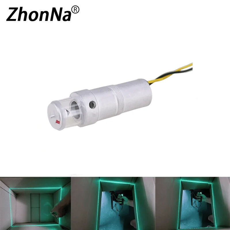 520nm Green Line Laser Module Diode 360 Degree Line Laser Level Machine 30mW Module for Woodworking Cutting Tools Input: 3-6