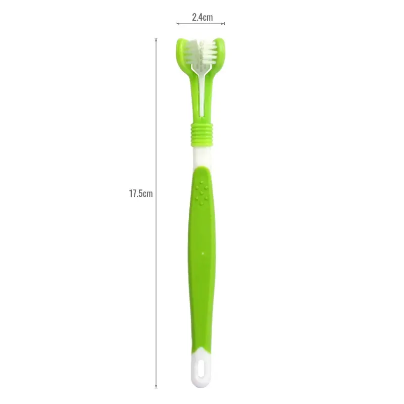 Pet Toothbrush Dog Cleaning Mouth Toothbrush Three Sided Multiangle Cleaning Tartar Teeth Health Care Tool Pet Supplies