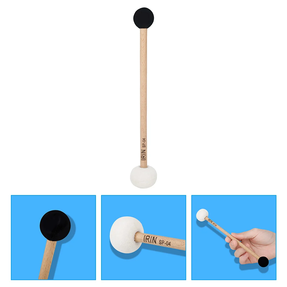 Double-headed Singing Bowl Mallet Drum Sticks Felt Rubber Replacement Double-ended Performance Drumsticks Musical Instrument