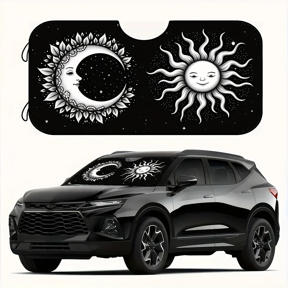 

1 шт., складной солнцезащитный козырек для лобовых стекол автомобиля, чехлы на передние окна, защищают от солнечного света и тепла, подходят для большинства автомобилей.