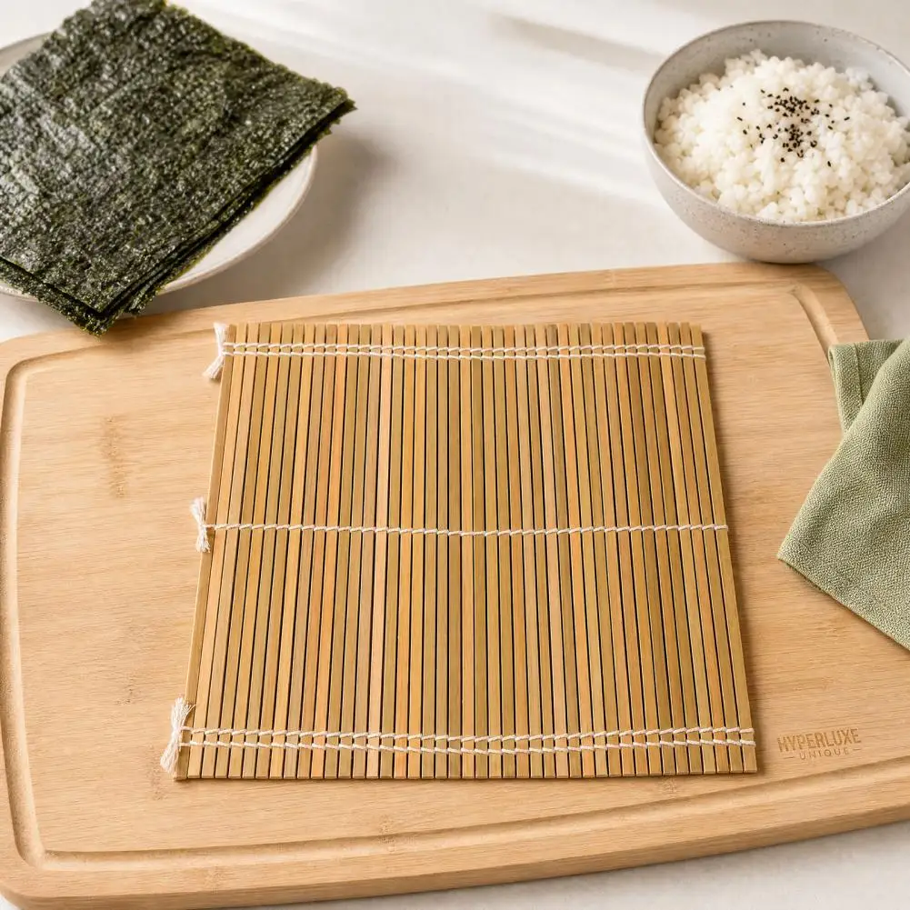 Sushi Mat for Home Bamboo Sushi Rolling Mat Set Nori Seaweed Sushi Maker Tool Homemade Preparation Kit for Home Restaurant Use