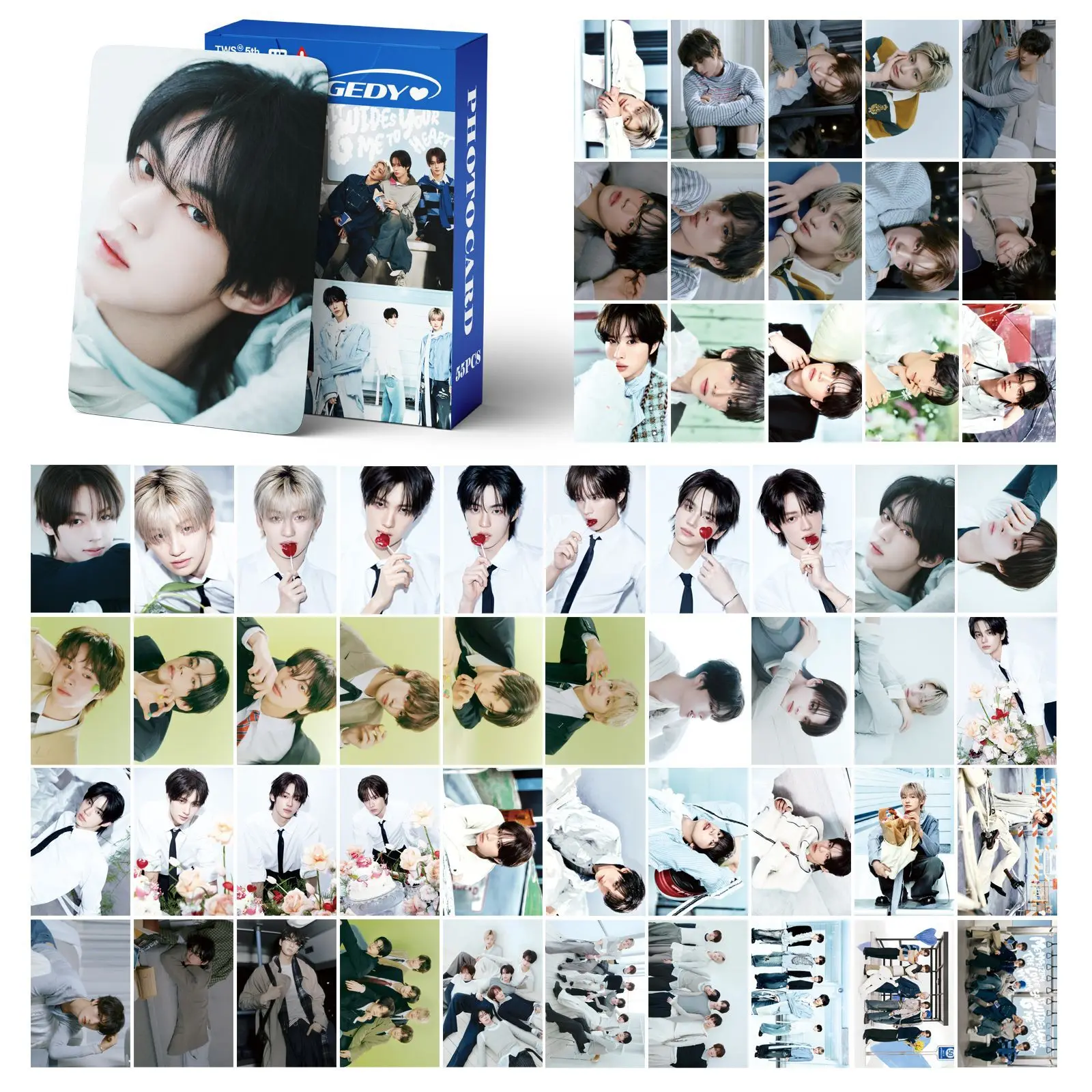 55pcs TWS New Album NO TRAGEDY YOUNGJAE JIHOON Photocards Kpop Merch Lomo Cards Set Fans Collection Cards Gifts - view 4