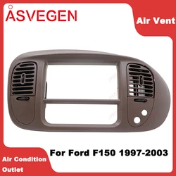 Grille d'aération centrale pour Ford F150 Expedition 1997-2003, garniture de lunette, tableau de bord climatique, marron