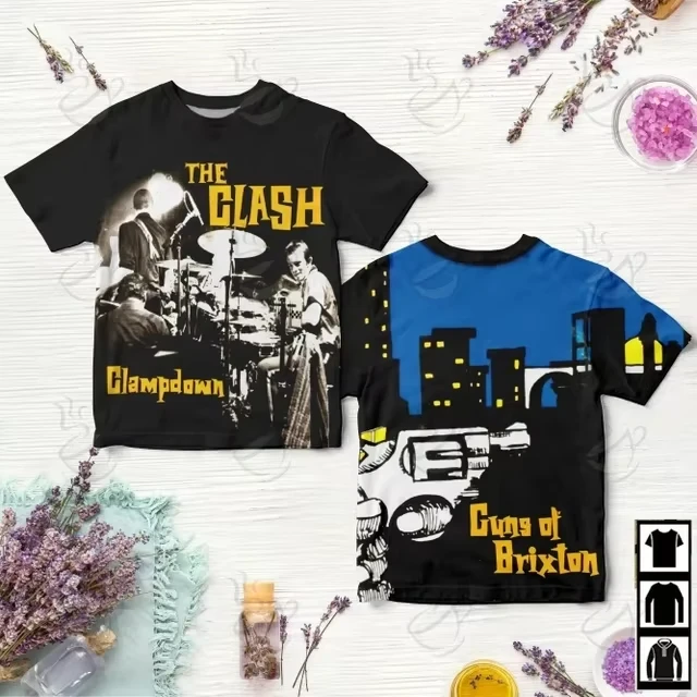 خمر روك الصراع الفرقة ثلاثية الأبعاد تي شيرت مطبوع الرجال النساء موضة المتضخم قصيرة الأكمام التي شيرت الاطفال الهيب هوب بلايز تيز جولة 2025 #5