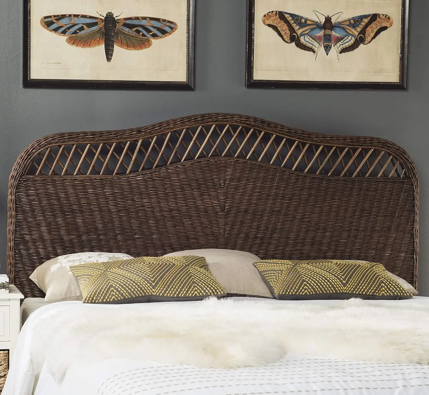 Safavieh Home Collection Sephina Brown Rattan Headboard (Queen)