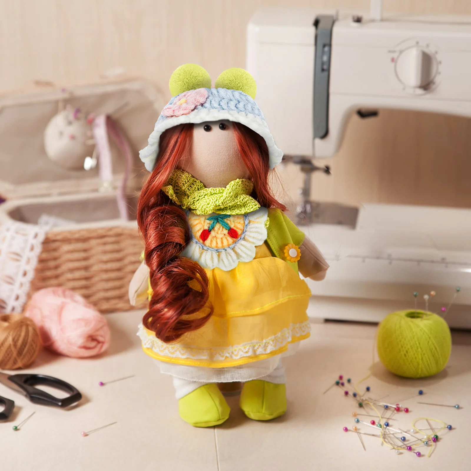 

1 set 1 Set Bib Hat Set For 17Cm Knitted Accessories Compatible With Labubu Miniature Clothing For Photoshoots Dollhouse Props