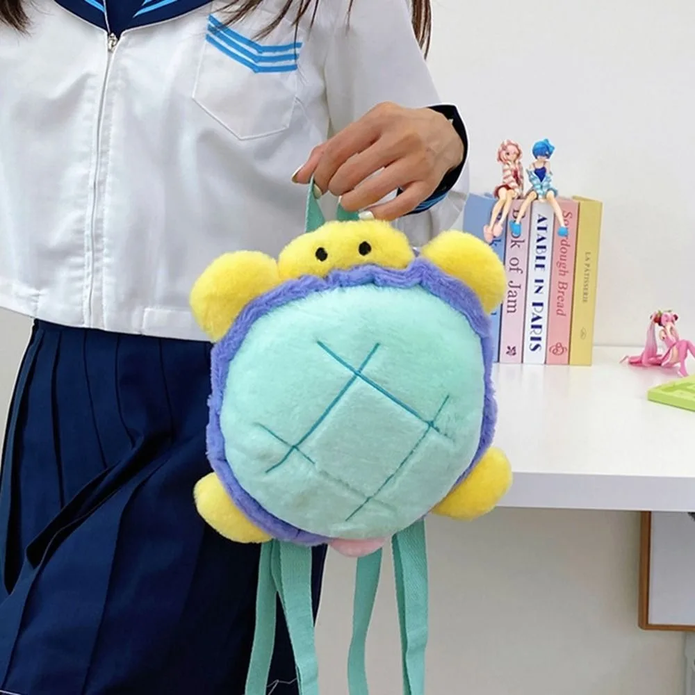 Cute Marine Plush Doll Backpack Animals Sea Turtle Cartoon Backpack School Bag Knapsack Students School Bag Travel