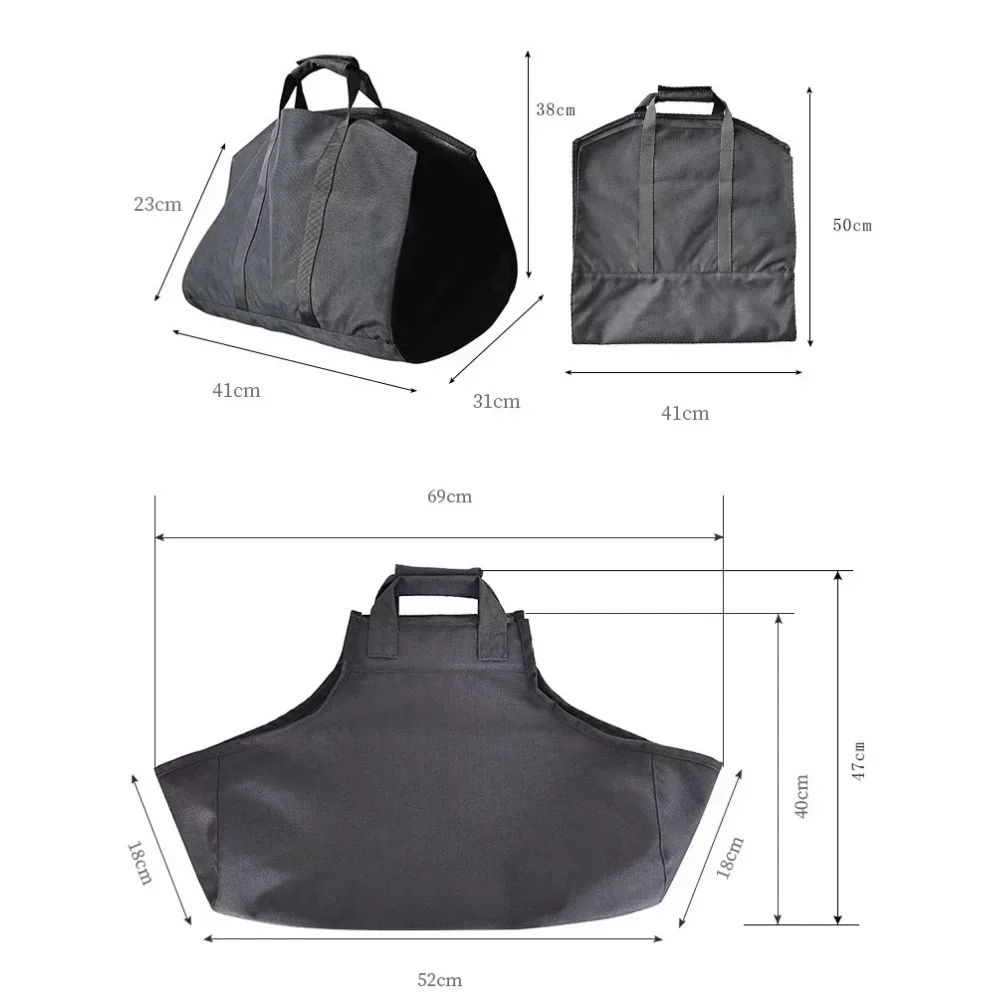 

Портативная сумка-переноска для дров, легкая ткань Оксфорд с ремешком-ручкой для транспортировки бревен и инструментов для использования на открытом воздухе