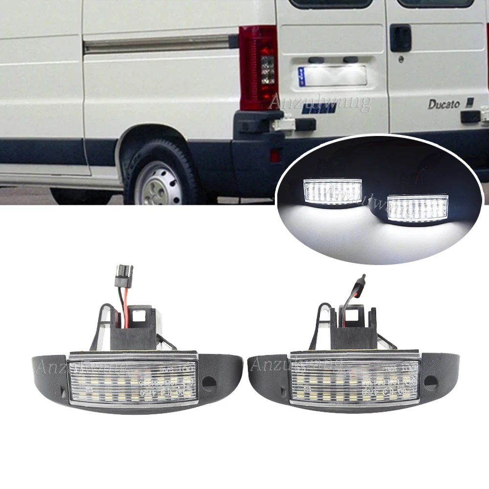 Error Free Led Number License Plate Lights Parking Tag Lamps For Fiat Ducato Peugeot Expert Boxer Citroen Jumpy 6340 A8 6340 C8