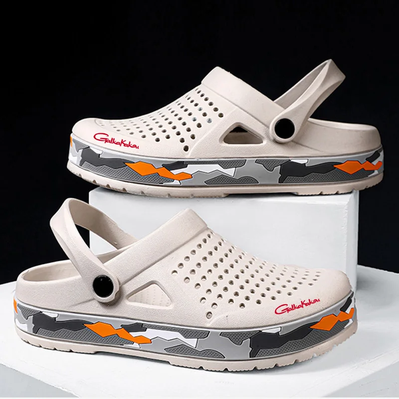 2022 New Fishing Slippers Summer Beach Men Sandals Rubber Flat Breathable Shoes Outdoor Fishing Shoes Fishing Sandals