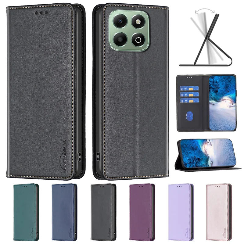 For Honor X6b JDY-LX1 Case Magnetic Flip Phone Case on For Funda Huawei Honor X6B HonorX6B X 6b JDY-LX2 Leather Card Cover Coque