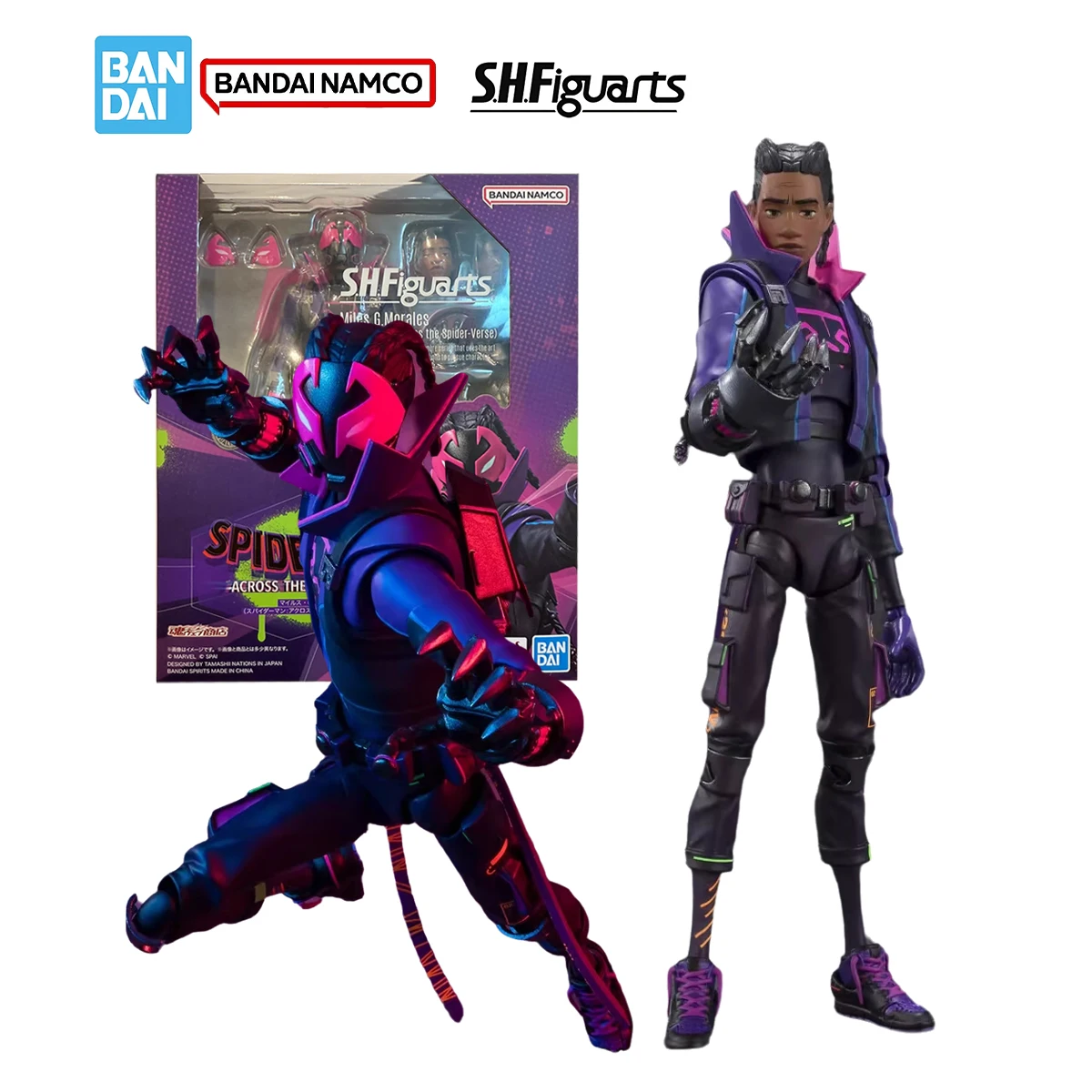 

Bandai S.H.Figuarts Spider-Man: Across the Spider-Verse Model Kit Аниме Фигурки SHF Miles G.Morales Фигурки Игрушки для подарков
