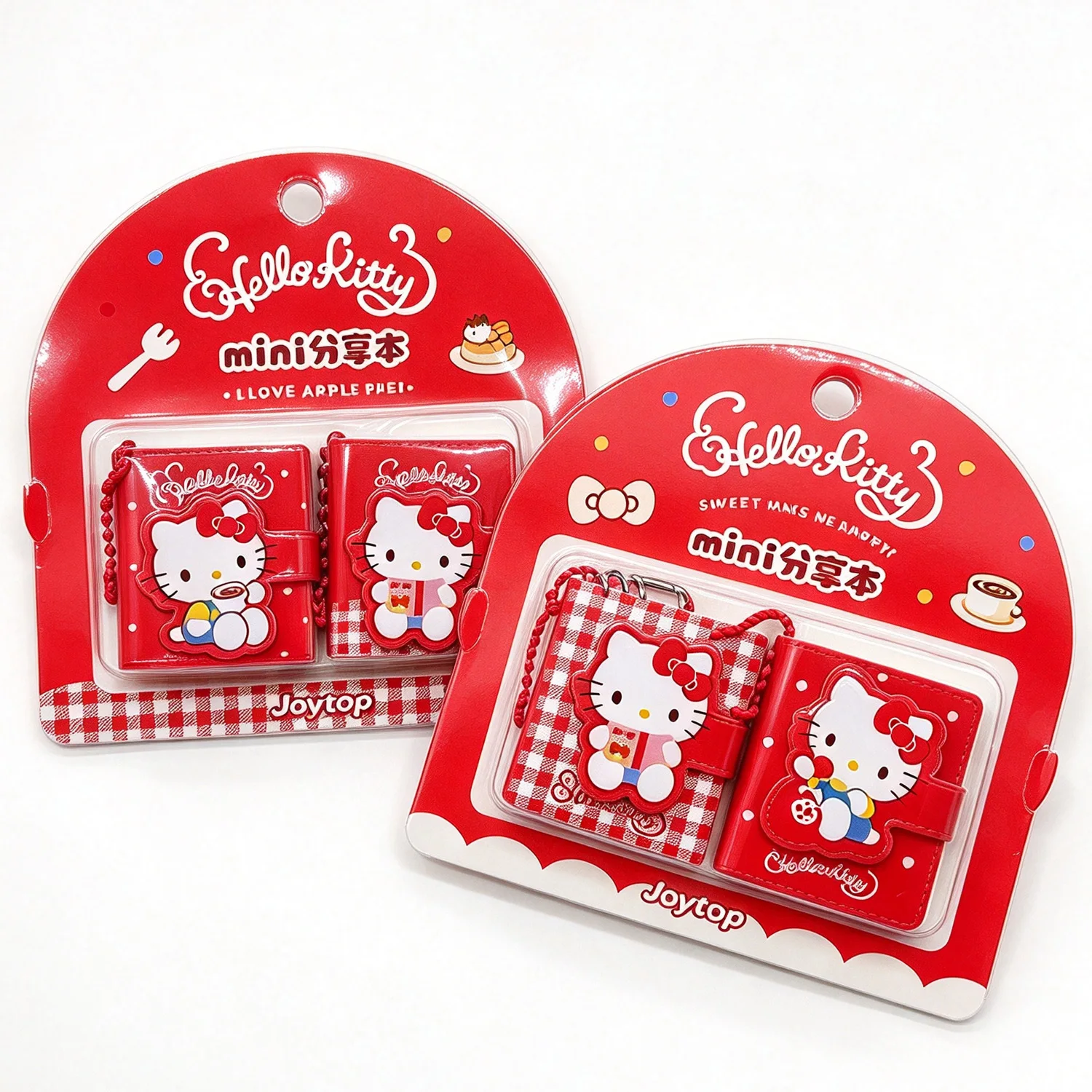 Hello Kitty Mini Notebook Set Portable Pocket Notepads with Chain Cute Cartoon Design for Daily Notes Journaling