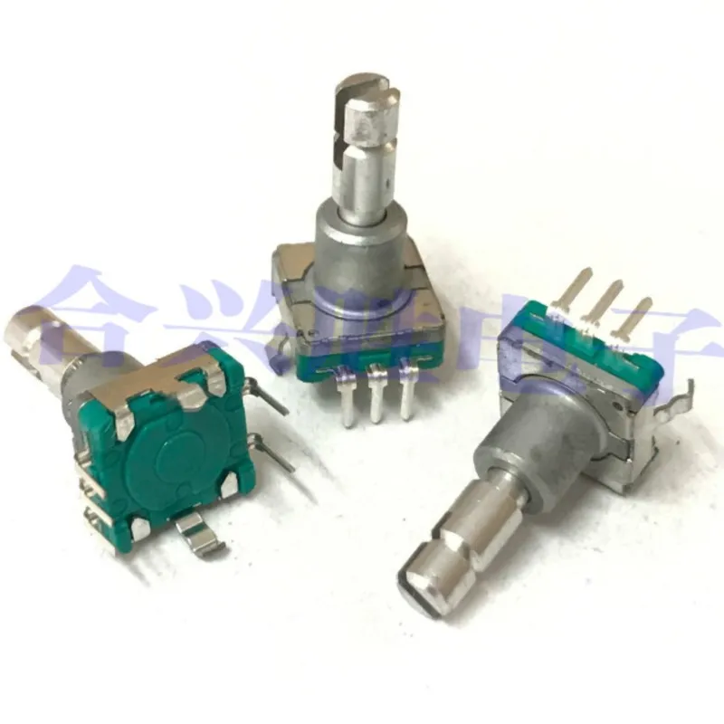 1PCS 360 Degree Rotary Encoder With Switch Navigation Volume Adjustment Potentiometer Shaft Length 18MM No Positioning 15 Pulses