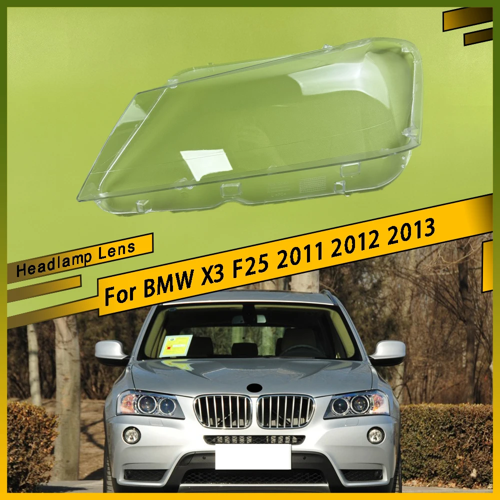 

Car front Headlight glass headlamps transparent lampshade lamp shell Headlight Cover lens For BMW X3 F25 2011 2012 2013