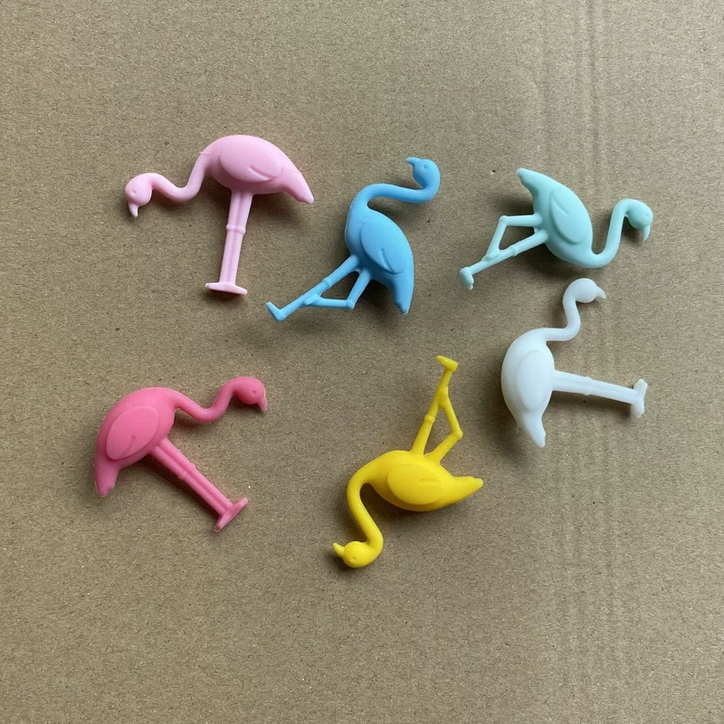 6PCS Martini Glasses Silicone Glasses Glass Marker Creative Flamingo Design Drink Charms Label Mark Glass Identification