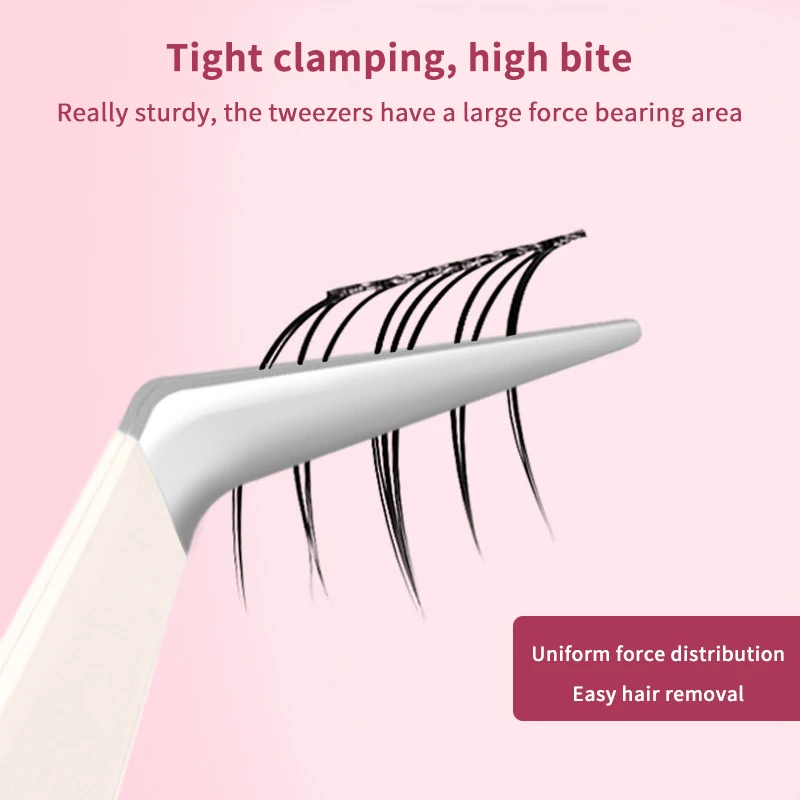 3D Eyelash Extension Tweezers Stainless Steel Accurate Clip Eyelashes Tweezers Lash Extensions Makeup Tool Eeyelashes Tweezers