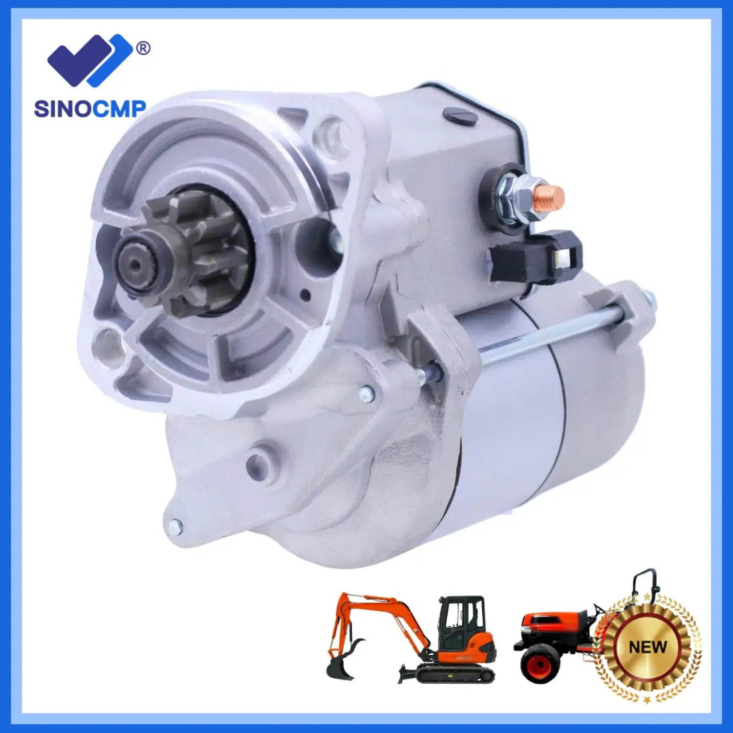 

Starter Motor 12V 2.0kW 9T 17123-63013 17123-63016 Fits For Kubota Engine D1703 D1803 V2203 V2403 Excavator KX121-3 KX161-3