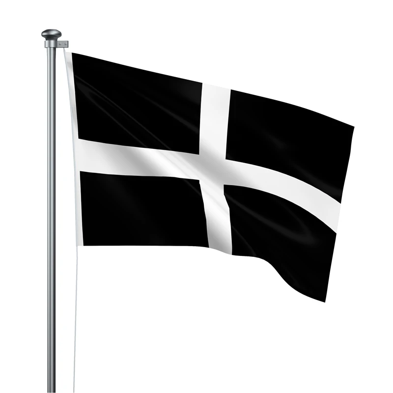 Gaslight Gatekeep Girlboss 5' x 3' Cornwall England Flag Banner Polyester with Brass Grommets 150cm x 90cm
