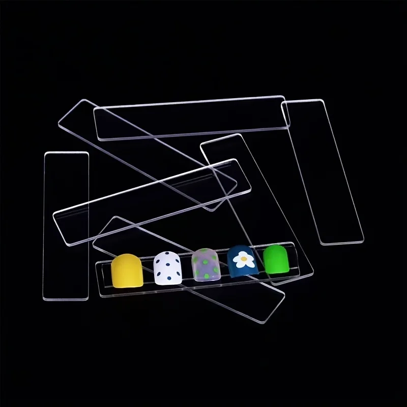 50-Piece Acrylic Nail Display Board Set Double-Sided Swatch Holders for Press-On Nail Storage & Artwork Showcase