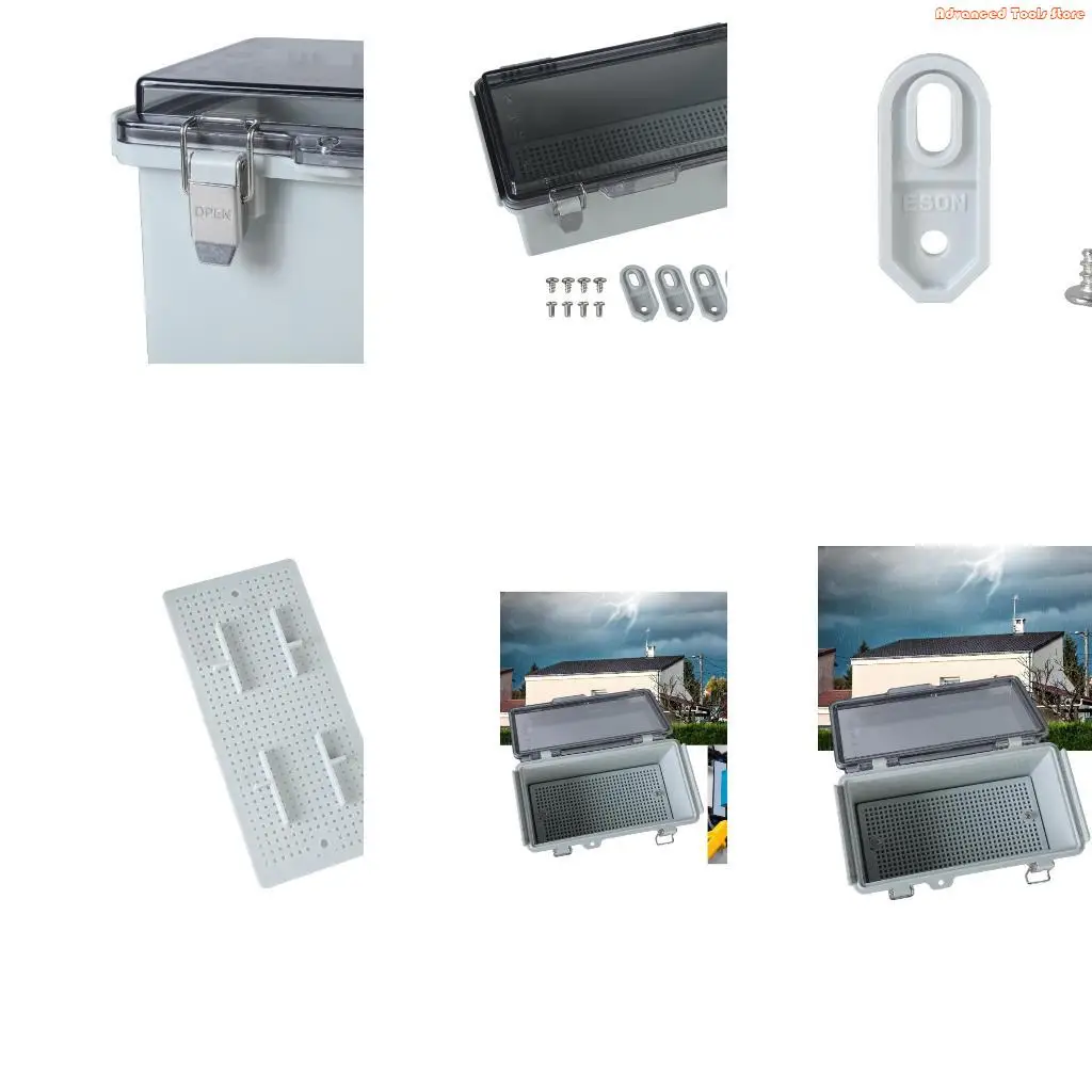 Wall Mounted Junction Box Waterproof Clear Cover Distribution Box Electrical Project Enclosure Cable Junction Box W91B