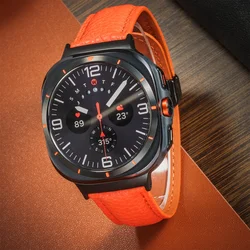 Leather Strap For Samsung Galaxy Watch Ultra 47mm Comfortable Magnetic Bracelet Wristband Galaxy Watch 7 Ultra Belt Accessories