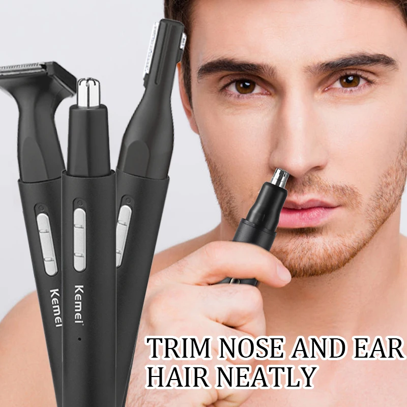 Kemei 6668 All In One Pen Nose Hair Trimmer For Men Women Electric Beard Trimmer Facial Body Eyebrow Ear Neckline Bikini Line