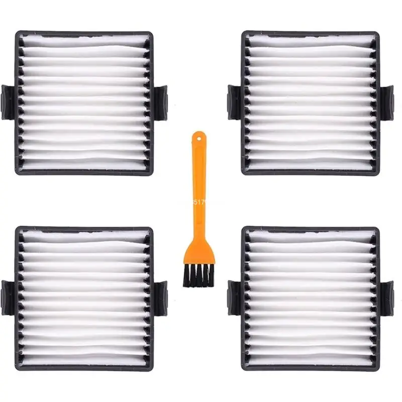 4PCS/Set Vacuum Filter Replacement for Ryobi P712 P713 P714K Hand Vacuum Cleaner Filters with Cleaning Brush Dropship