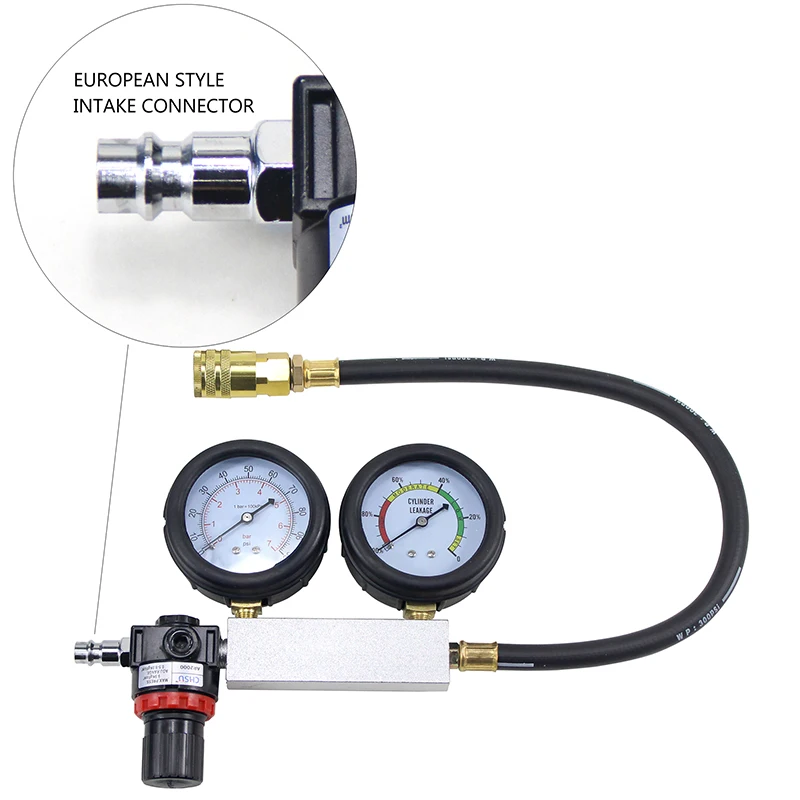 European style Engine Compression Leakage Leakdown Detector Cylinder Leak Tester For Truck& Car