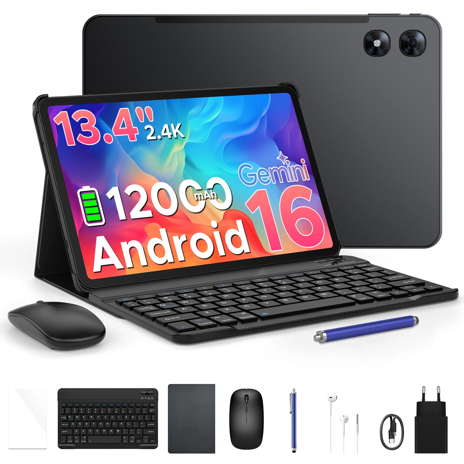 POCKAM P13 Pro 2 in 1 Tablet PC Android 16 13.4