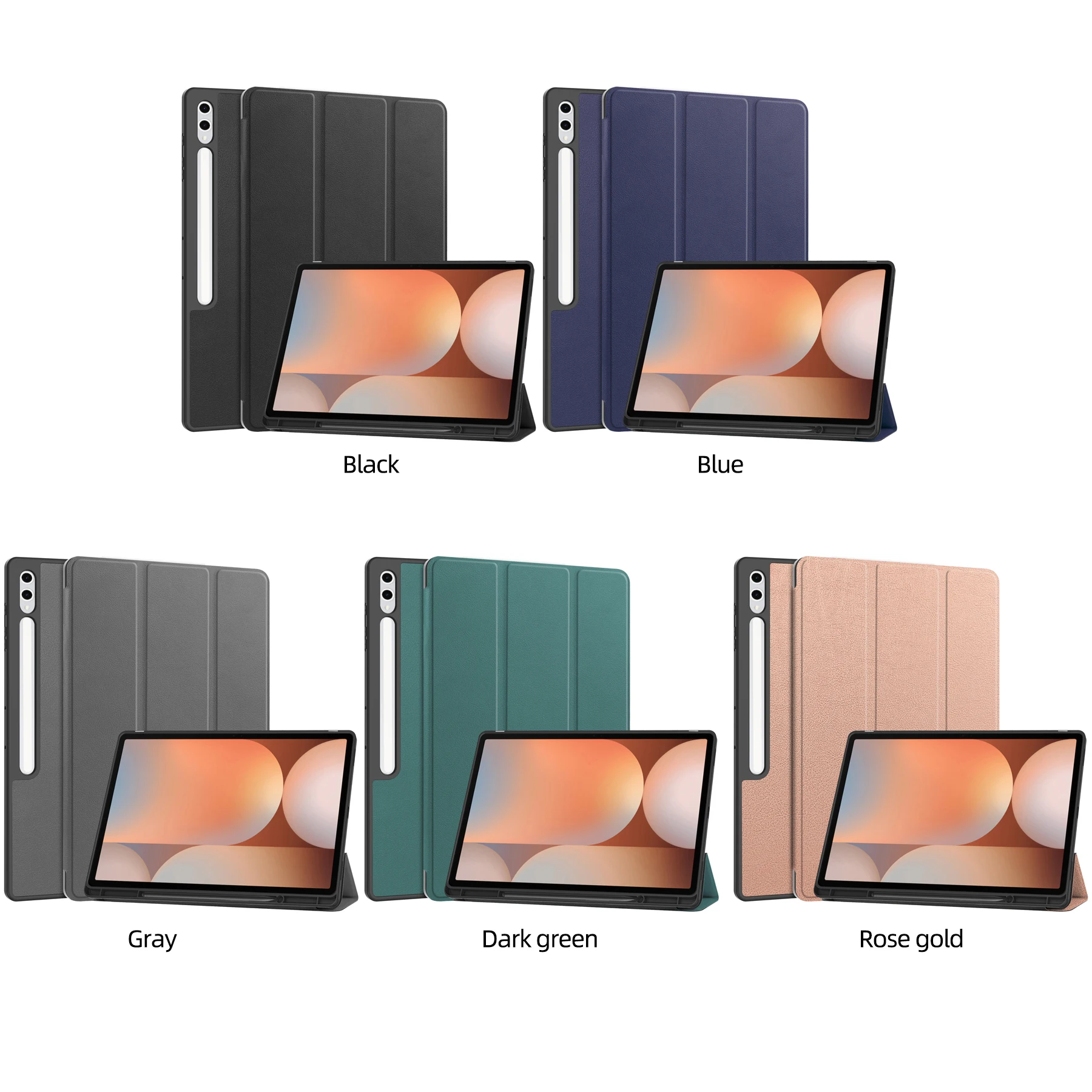 For Samsung Galaxy Tab S10 Ultra 14.6" 2024 SM-X920 X926B  Folding Stand Multi Functional Protection Cover with Auto Sleep