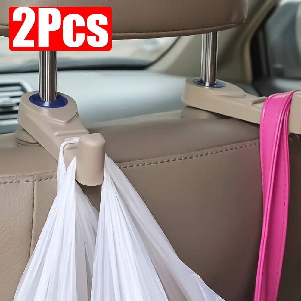 

1/2Pcs Car Hidden Back Seat Hook Headrest Hanger Handbag Storage Organizer Hanging Holder Auto Interior Fastener Clip Mini Hooks